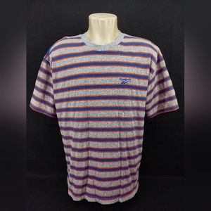 Vintage 90s Reebok Striped T-shirt,Size;L
